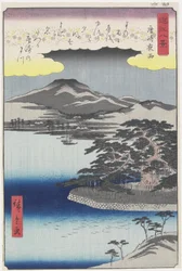 Nachtregen in Karasaki, März 1857